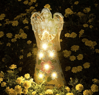 Handmade LED Angel Statue (Solar Powered)