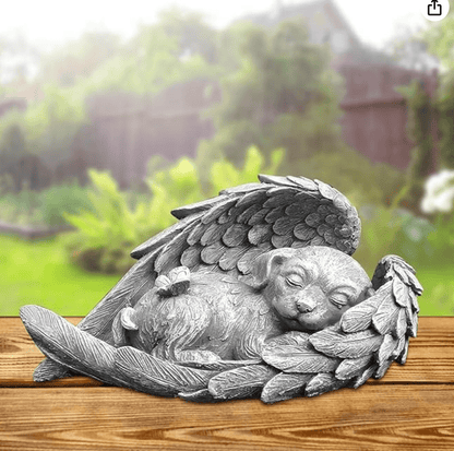 Angel Dog & Cat Resin Garden Decoration by Godisabove