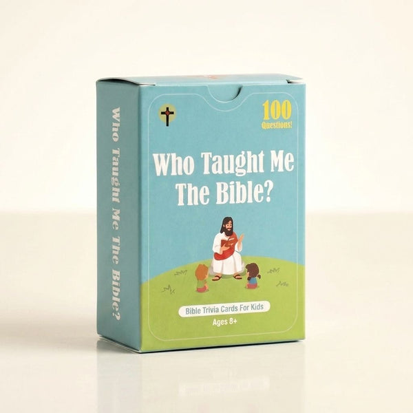 A fun Bible trivia game for kids and families with 100+ unique questions. Learn Scripture, laugh together, and enjoy screen-free Christian family time.