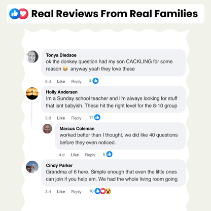Who Taught Me The Bible? Christian Family Game Cards (100+ Unique Questions)