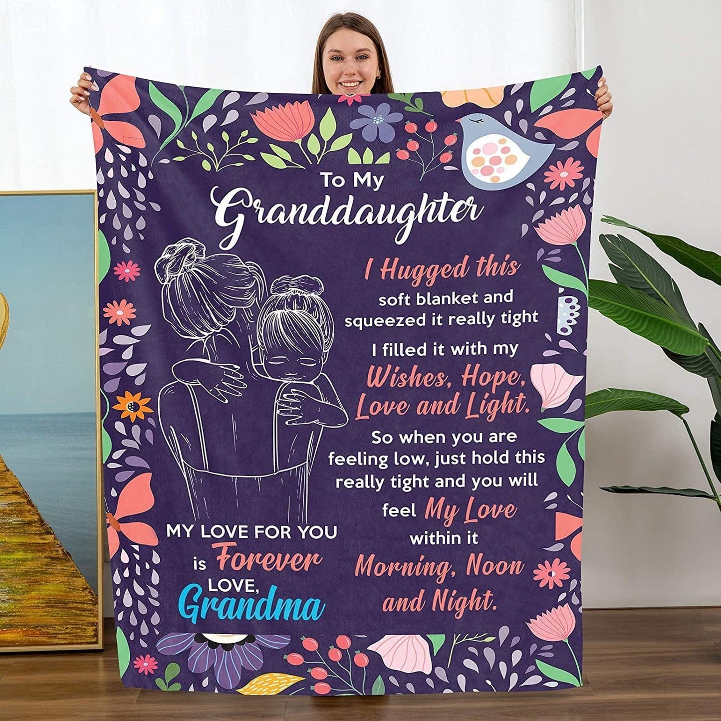 Forever Love – Grandma to Granddaughter Blanket by Godisabove™