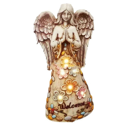 Handmade LED Angel Statue (Solar Powered)