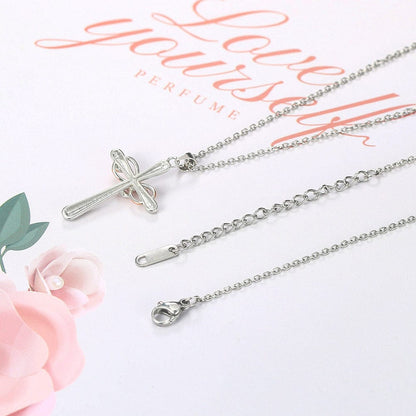 "Infinity Rose" Cross Necklace by Godisabove™