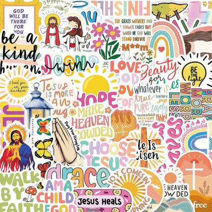 50 Jesus Christian Graffiti Stickers