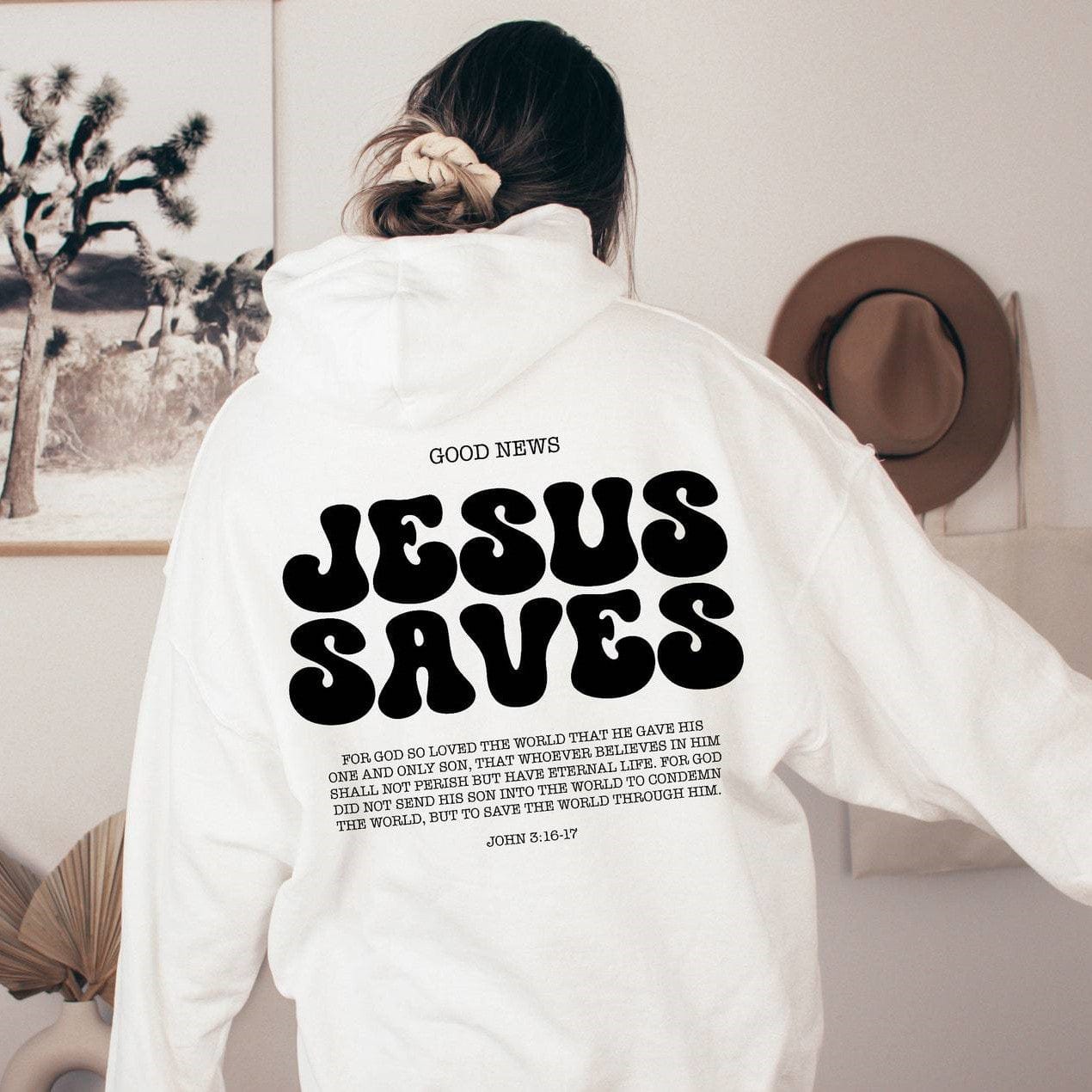 Jesus Saves Hoodie by Godisabove