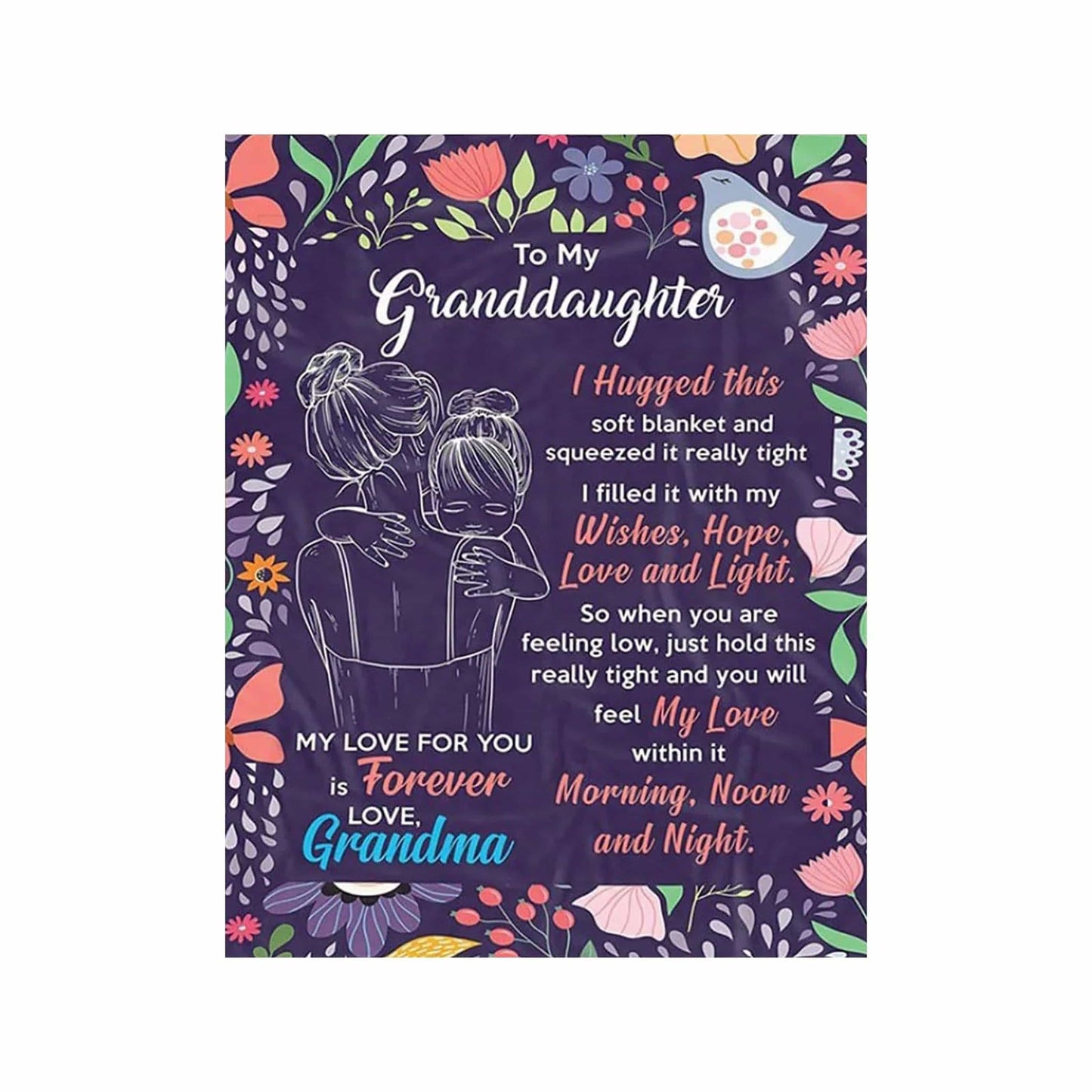 Forever Love – Grandma to Granddaughter Blanket by Godisabove™