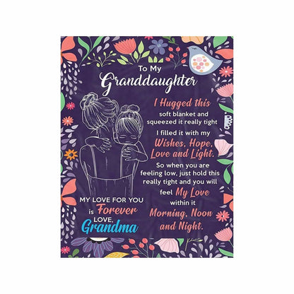 Forever Love – Grandma to Granddaughter Blanket by Godisabove™