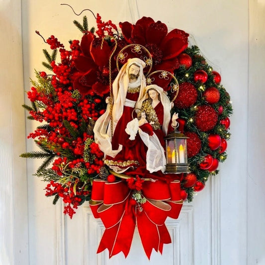 Jesus Christmas Door Hang With Lamp