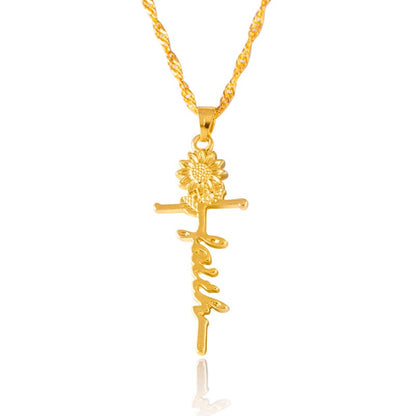 "Faith" Sunflower Necklace by Godisabove™