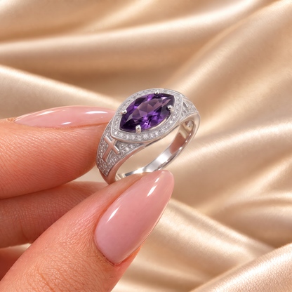 Marquise Violet Zircon Ring - Esther held