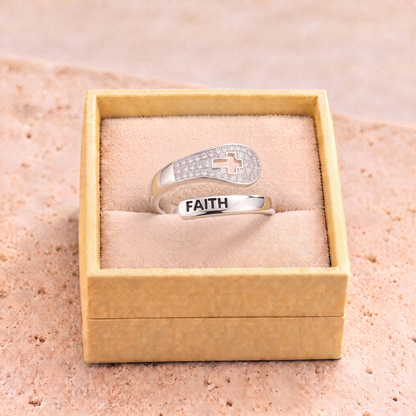 Mary Faith ring in Godisabove gift box