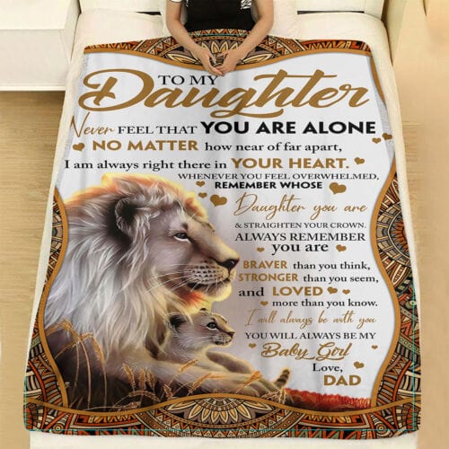 Always With You – To My Daughter Blanket by Godisabove™