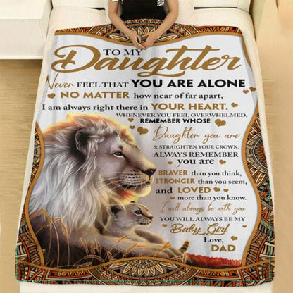 Always With You – To My Daughter Blanket by Godisabove™